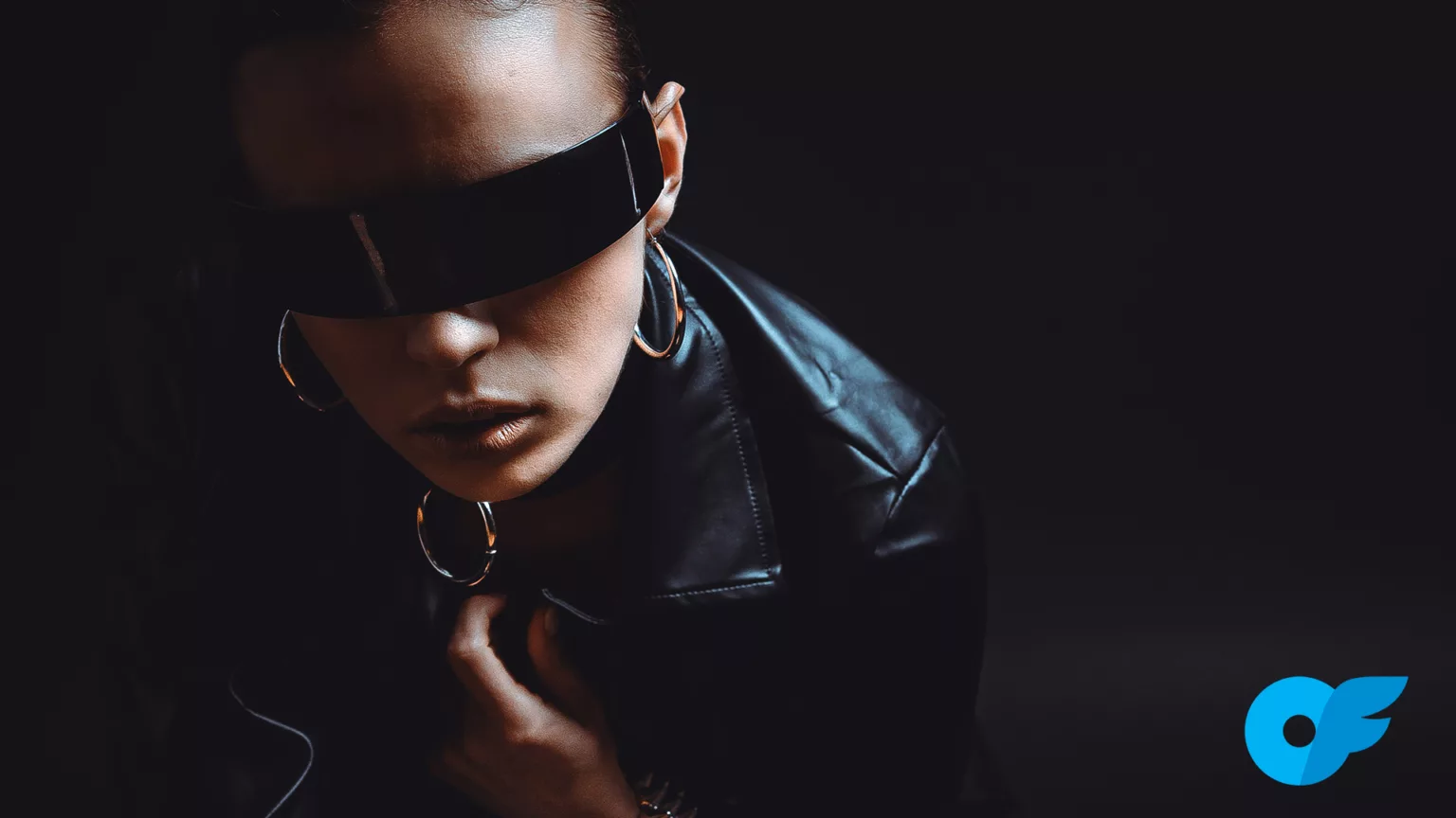 BDSM model with glasses