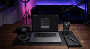 Proceso de verificación de cuenta de OnlyFans en Colombia con cédula de ciudadanía frente a una pantalla de laptop